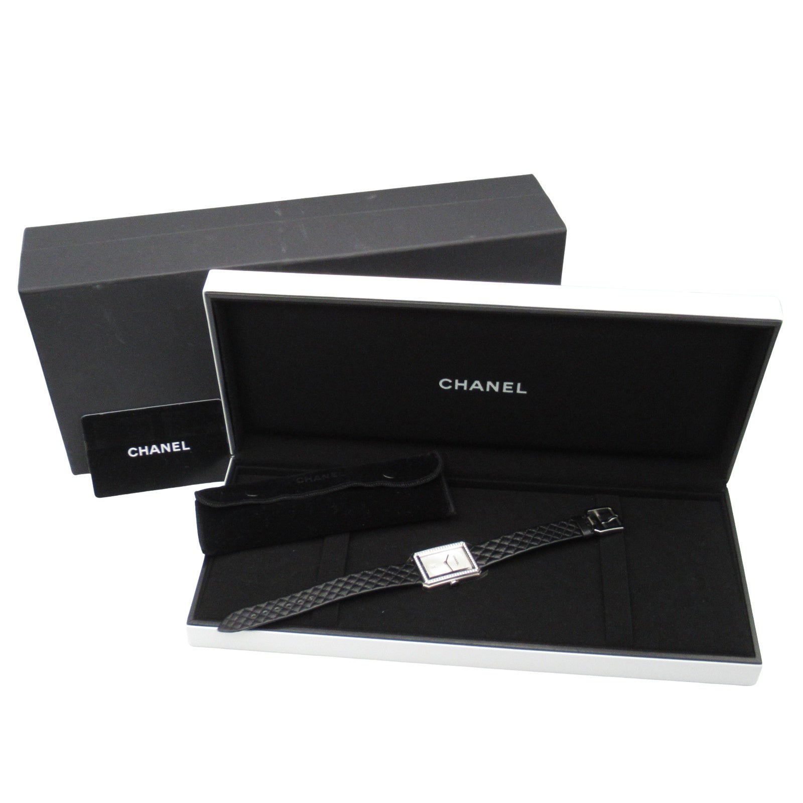 ☆ シャネル オニキスプレート ☆ ボーイフレンド レディース 腕時計 クオーツ ステンレススチール