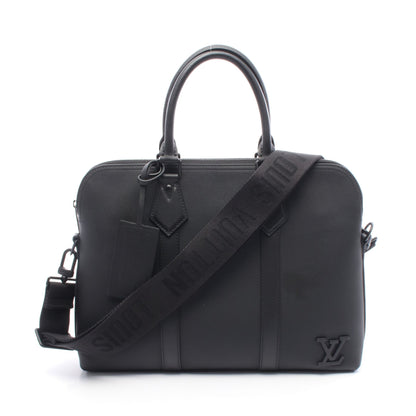 テイクオフ アエログラム ブリーフケース ビジネスバッグ レザー ブラック 2WAY ルイヴィトン バッグ LOUIS VUITTON
