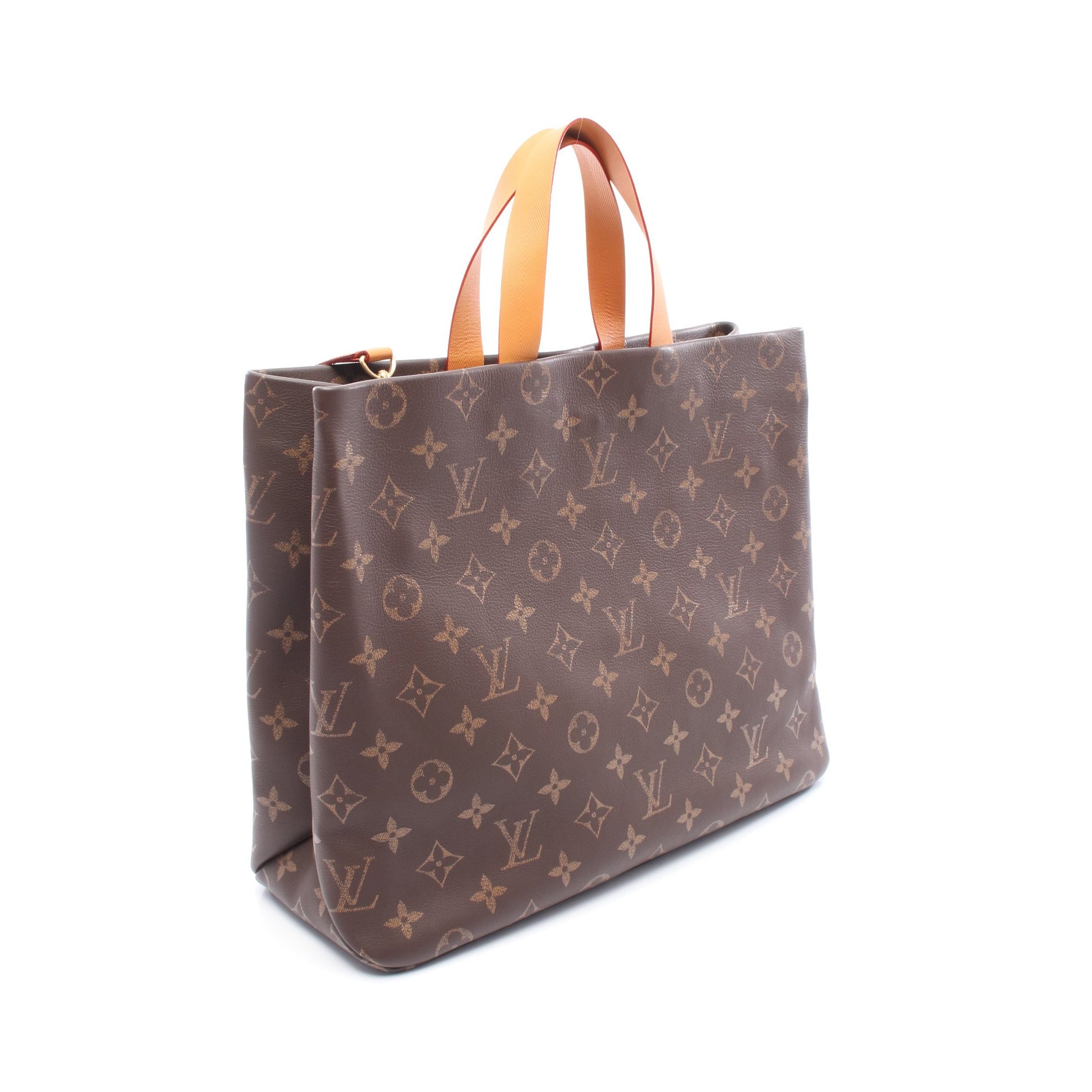 ショッパートートMM モノグラム ハンドバッグ トートバッグ レザー ブラウン 2WAY ルイヴィトン バッグ LOUIS VUITTON
