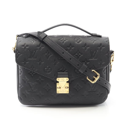 ポシェット メティスMM モノグラムアンプラント ノワール ハンドバッグ レザー ブラック 2WAY ルイヴィトン バッグ LOUIS VUITTON