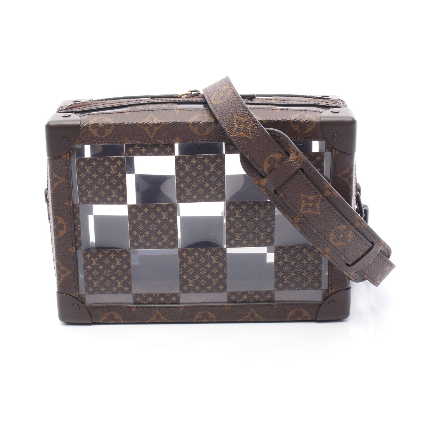 スリムソフトトランク モノグラムチェス ショルダーバッグ PVC ブラウン ルイヴィトン バッグ LOUIS VUITTON