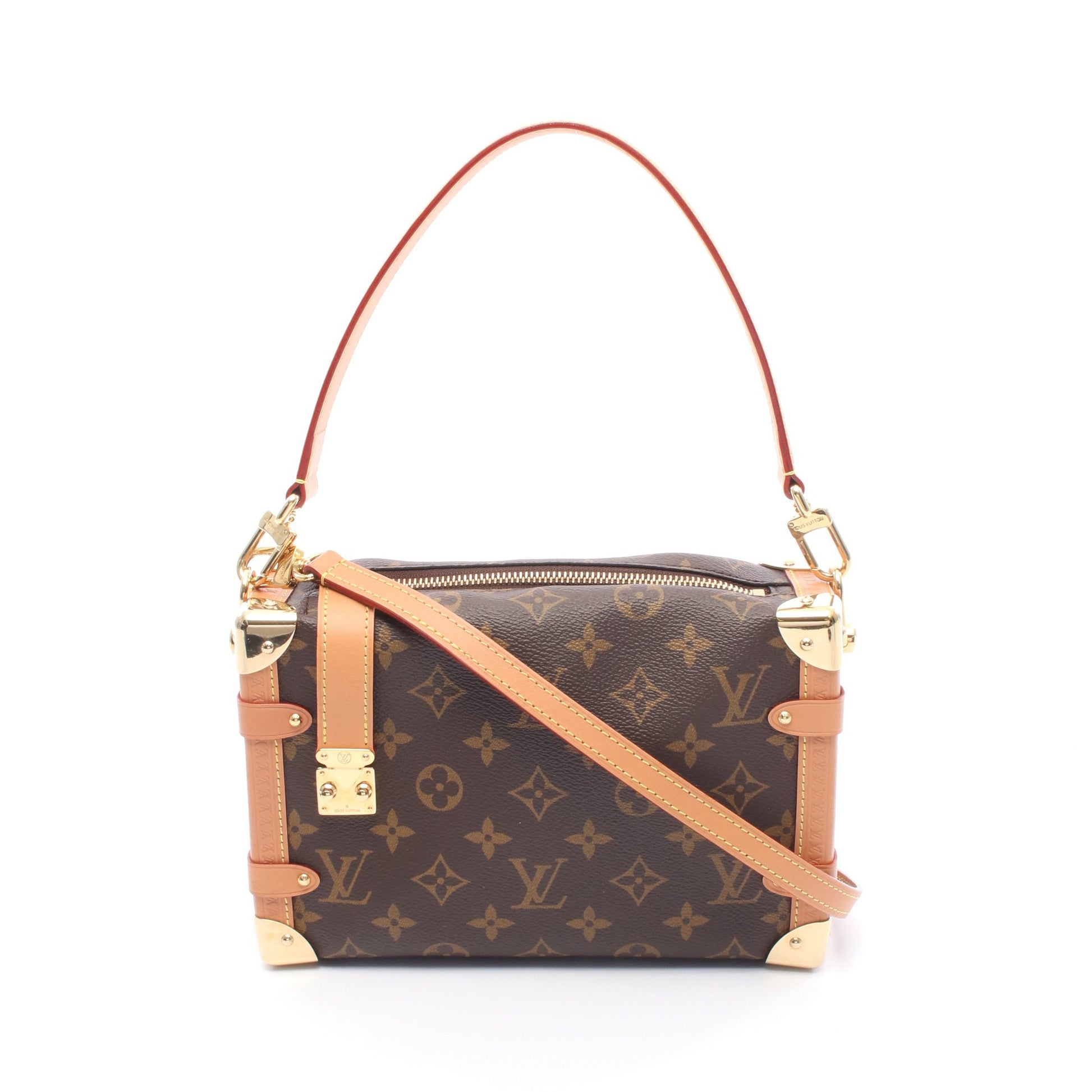 サイドトランクMM モノグラム ハンドバッグ PVC レザー ブラウン 2WAY ルイヴィトン バッグ LOUIS VUITTON