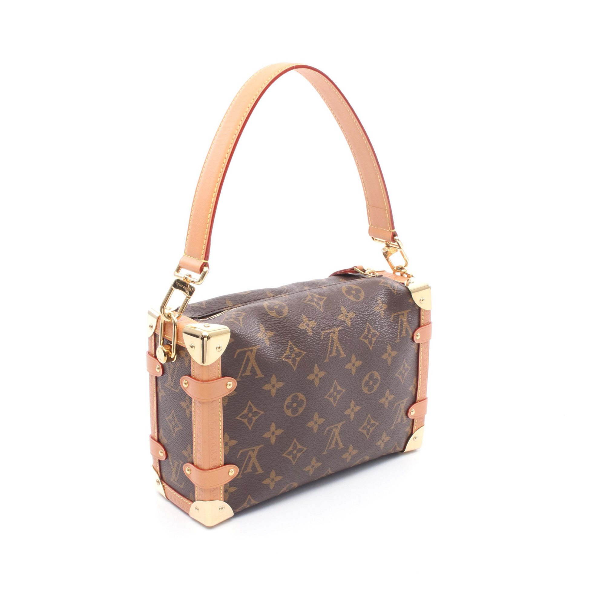 サイドトランクMM モノグラム ハンドバッグ PVC レザー ブラウン 2WAY ルイヴィトン バッグ LOUIS VUITTON