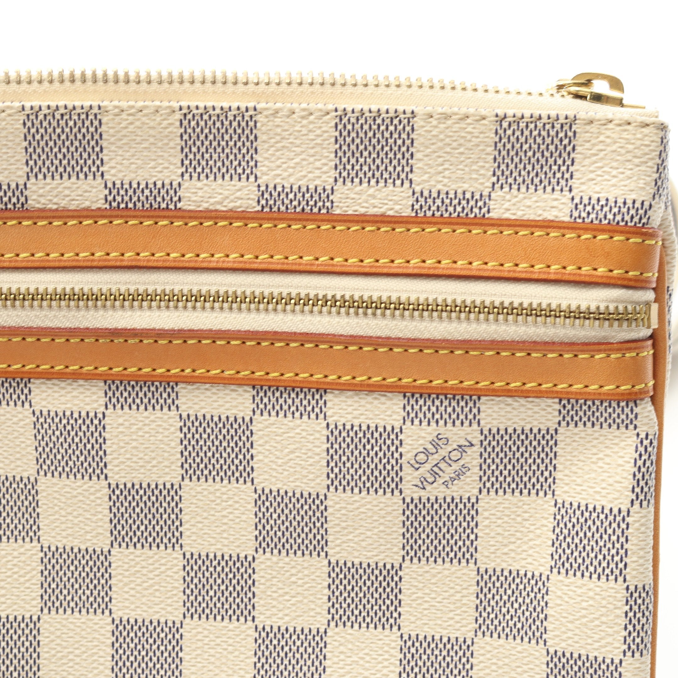 ポシェットボスフォール ダミエアズール ショルダーバッグ PVC レザー