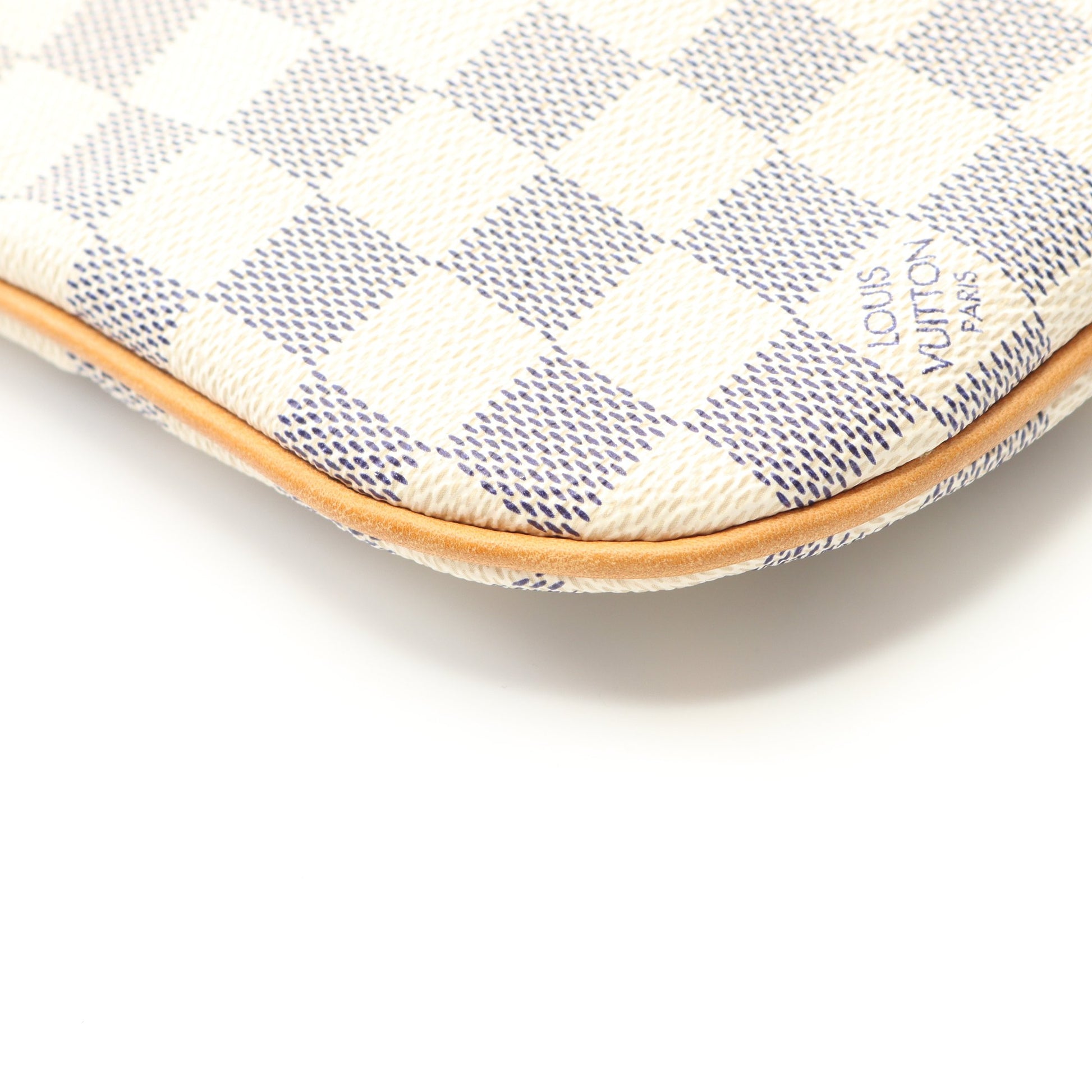 ポシェットボスフォール ダミエアズール ショルダーバッグ PVC レザー ホワイト ルイヴィトン バッグ LOUIS VUITTON