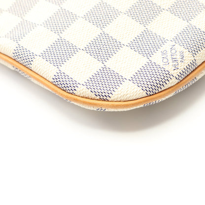 ポシェットボスフォール ダミエアズール ショルダーバッグ PVC レザー ホワイト ルイヴィトン バッグ LOUIS VUITTON