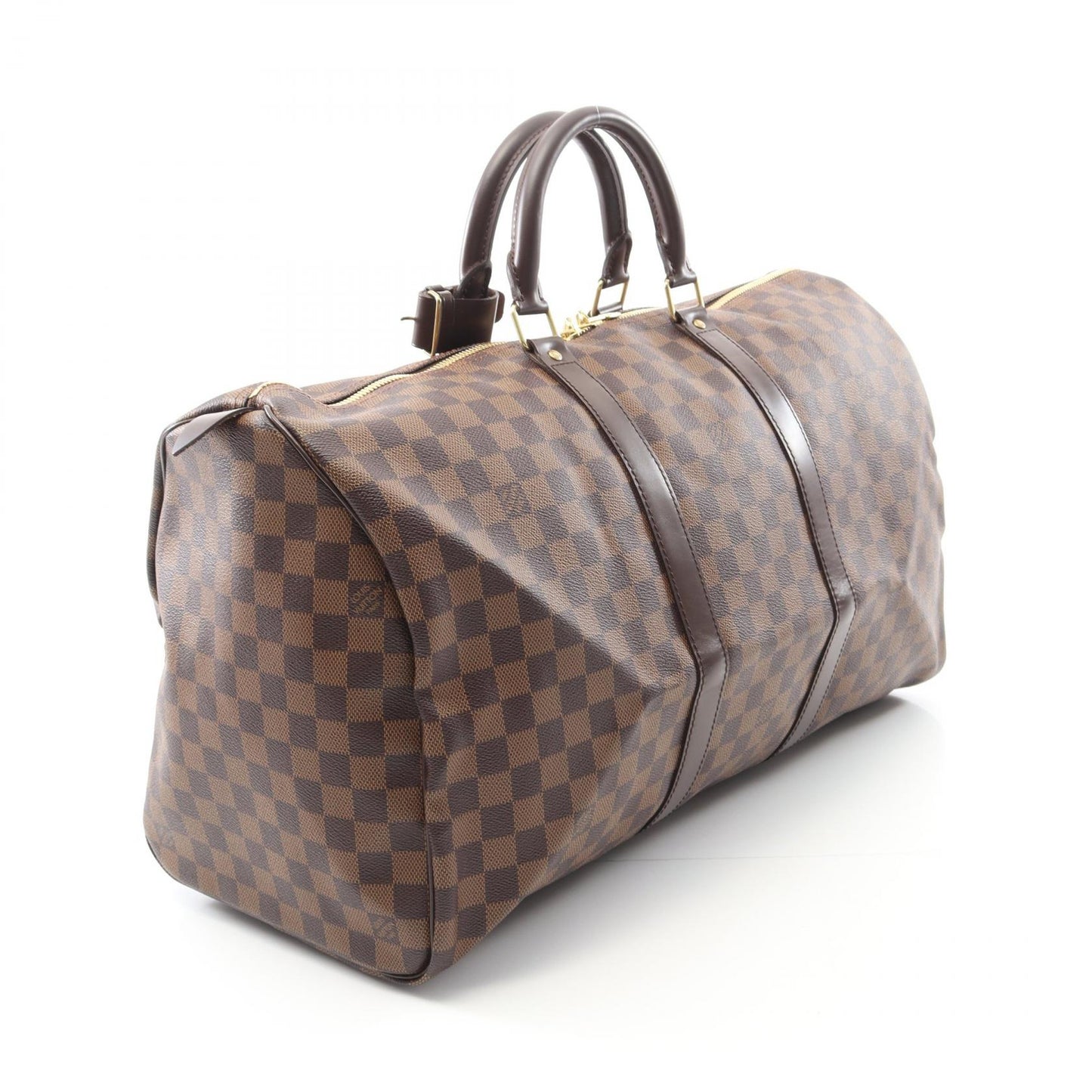 キーポル50 ダミエエベヌ ボストンバッグ PVC レザー ブラウン ルイヴィトン バッグ LOUIS VUITTON