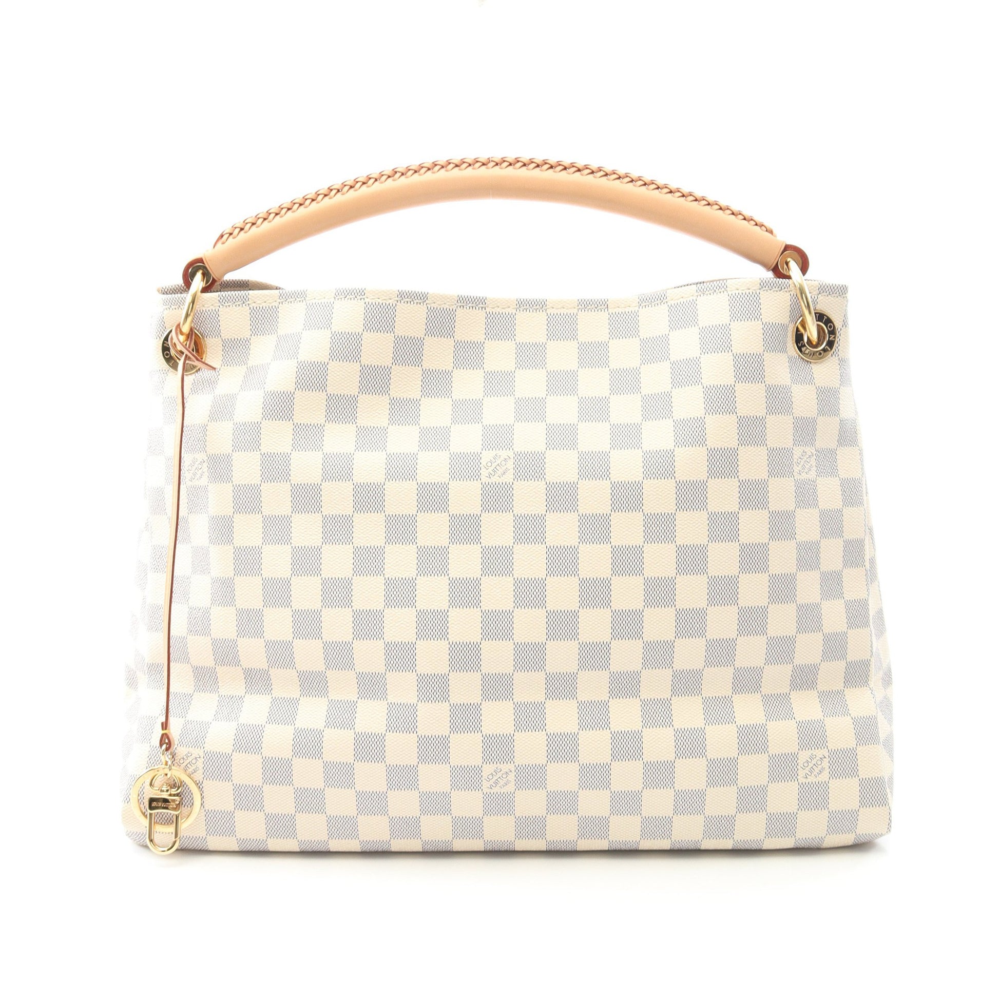 アーツィーMM ダミエアズール ショルダーバッグ PVC レザー ホワイト ルイヴィトン バッグ LOUIS VUITTON