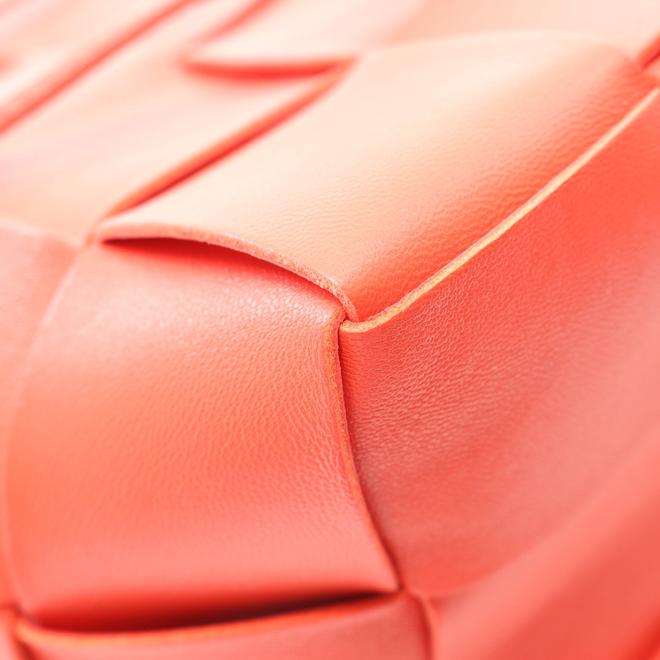 スモール カセット バケット ショルダーバッグ レザー オレンジレッド