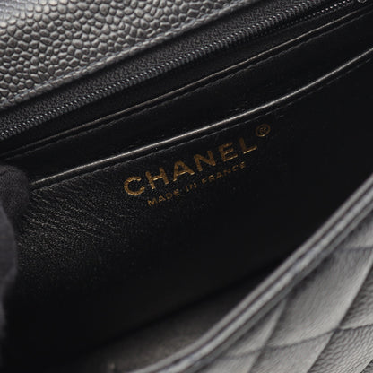 ミニマトラッセ チェーンショルダーバッグ キャビアスキン ブラック ゴールド金具 シャネル バッグ CHANEL