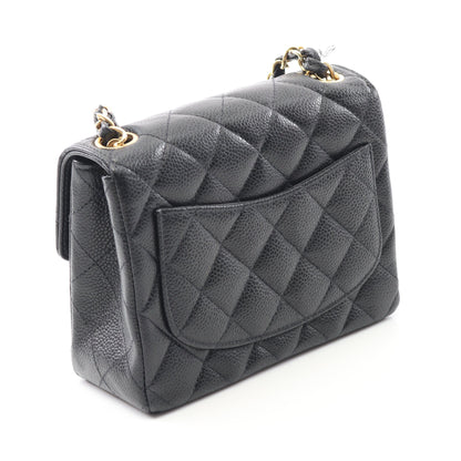 ミニマトラッセ チェーンショルダーバッグ キャビアスキン ブラック ゴールド金具 シャネル バッグ CHANEL