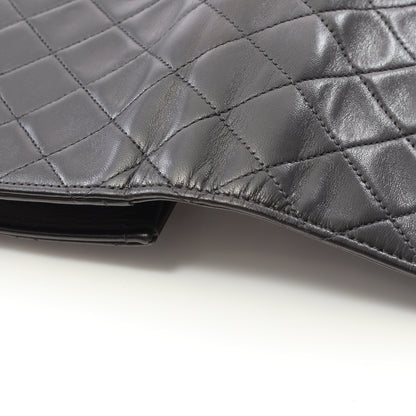 マトラッセ チェーンショルダーバッグ ラムスキン ブラック ゴールド金具 プッシュロック シャネル バッグ CHANEL