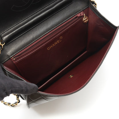マトラッセ チェーンショルダーバッグ ラムスキン ブラック ゴールド金具 プッシュロック シャネル バッグ CHANEL