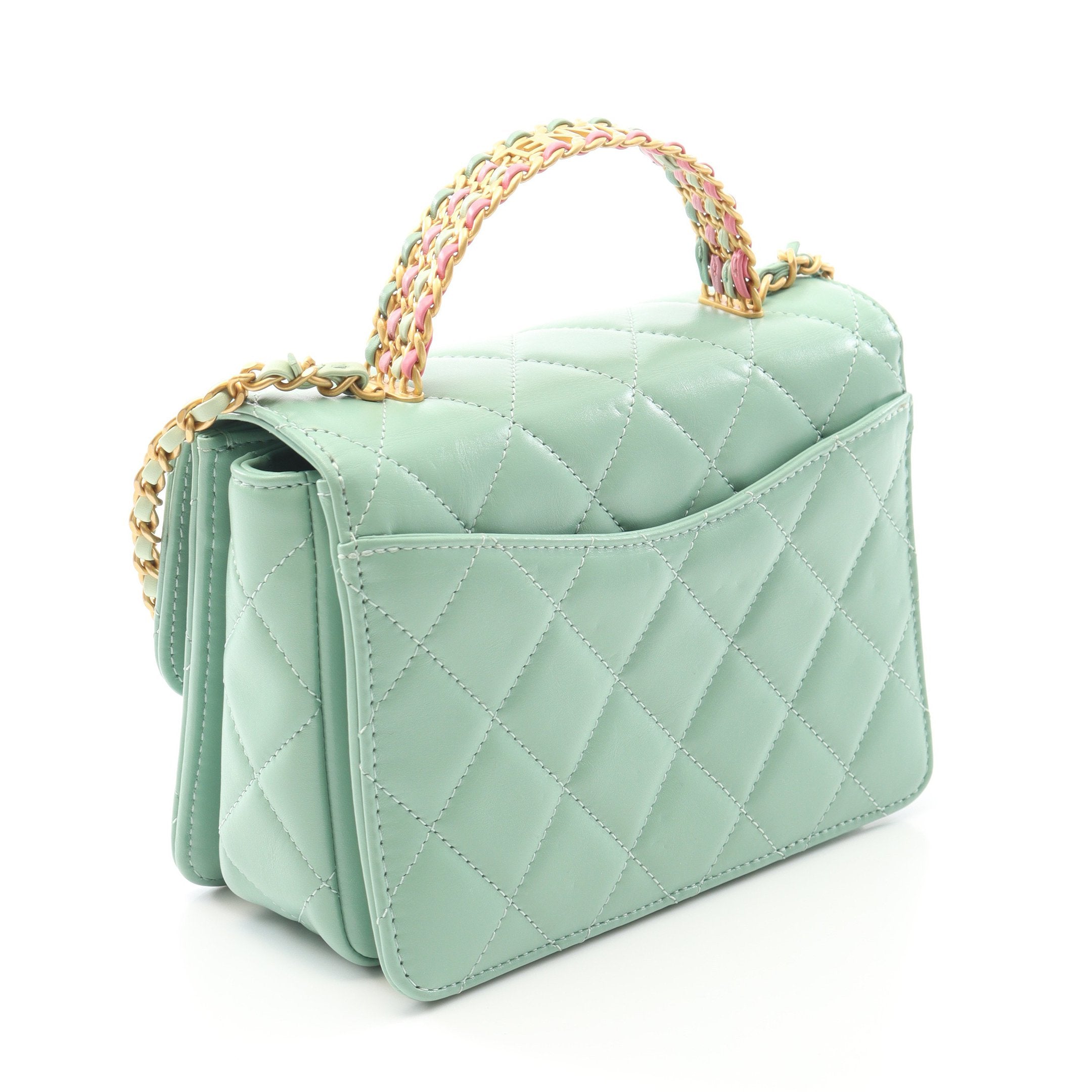 マトラッセ トップハンドル ミニフラップ チェーンショルダー