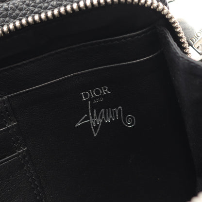 DIOR AND SHAWN ストラップポーチ ショルダーバッグ レザー ブラック クリスチャンディオール バッグ Christian Dior