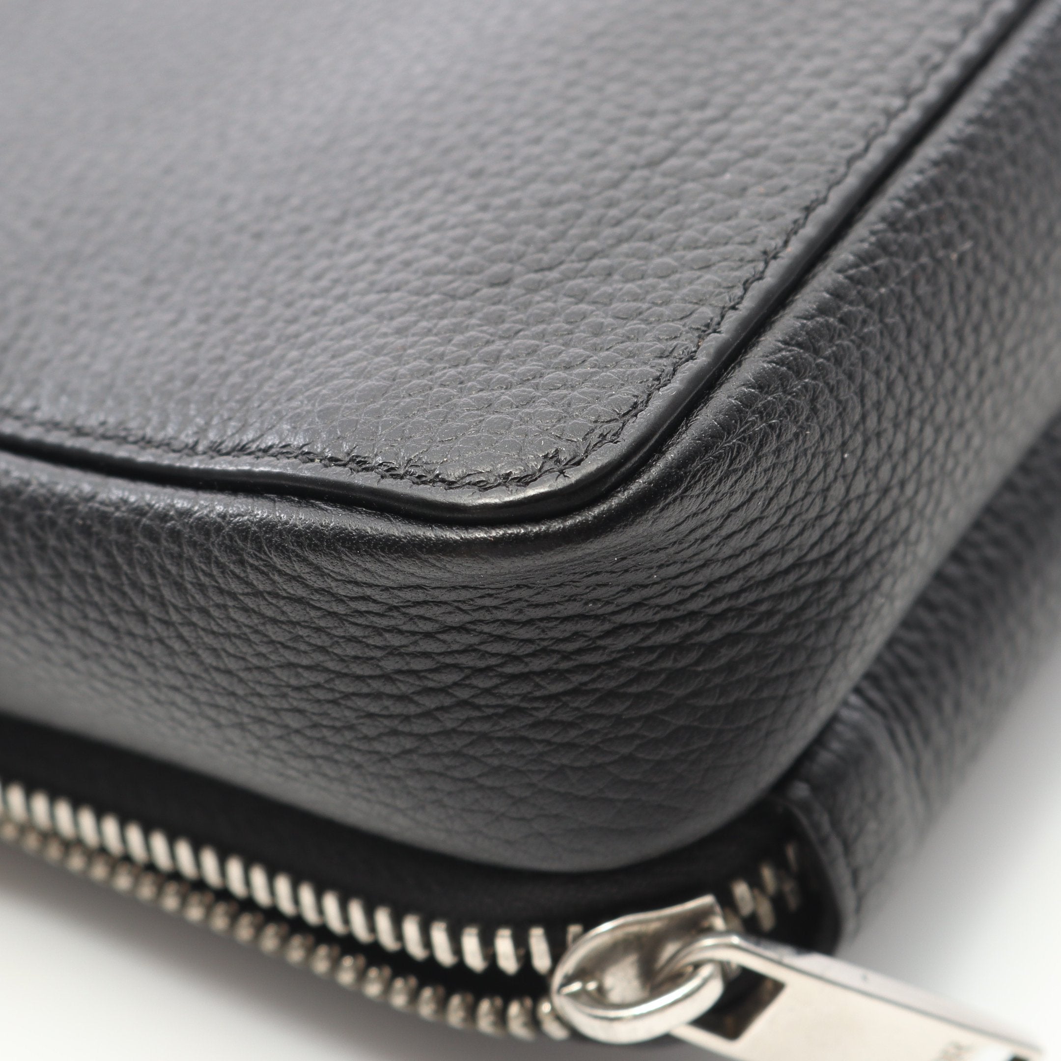 DIOR AND SHAWN ストラップポーチ ショルダーバッグ レザー ブラック