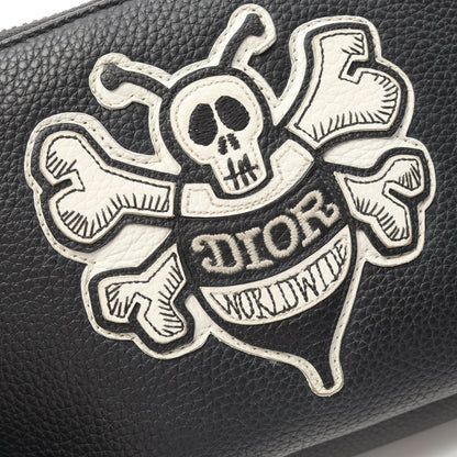 DIOR AND SHAWN ストラップポーチ ショルダーバッグ レザー ブラック クリスチャンディオール バッグ Christian Dior