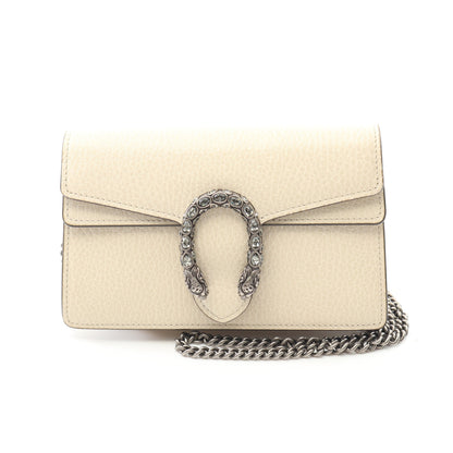ディオニュソス チェーンショルダーバッグ レザー アイボリー グッチ バッグ GUCCI