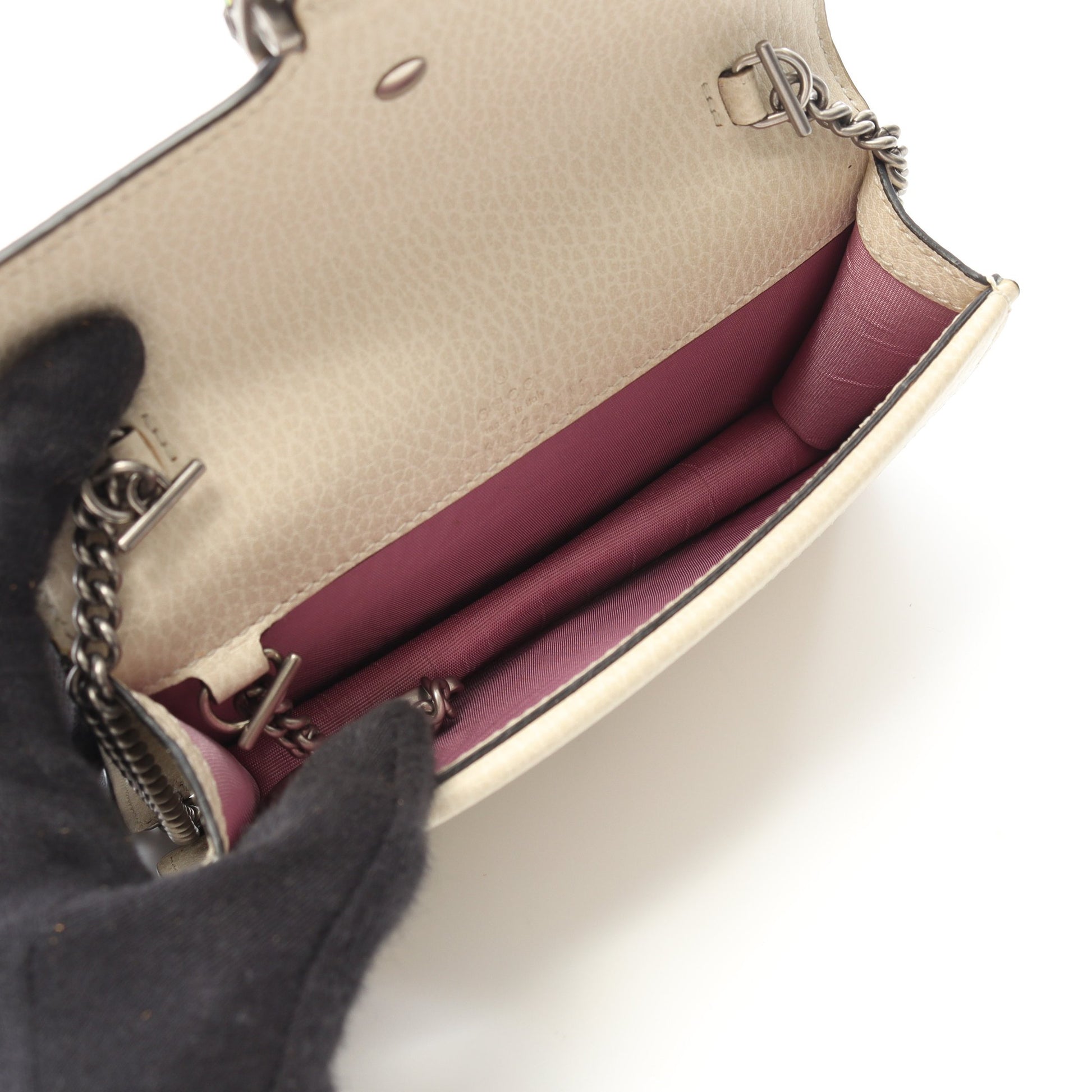 ディオニュソス チェーンショルダーバッグ レザー アイボリー グッチ バッグ GUCCI
