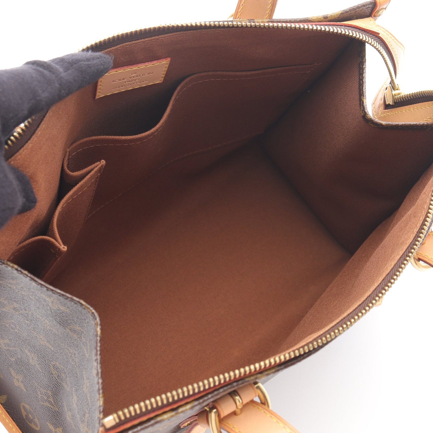 ポパンクール オ モノグラム ショルダーバッグ トートバッグ PVC レザー ブラウン ルイヴィトン バッグ LOUIS VUITTON