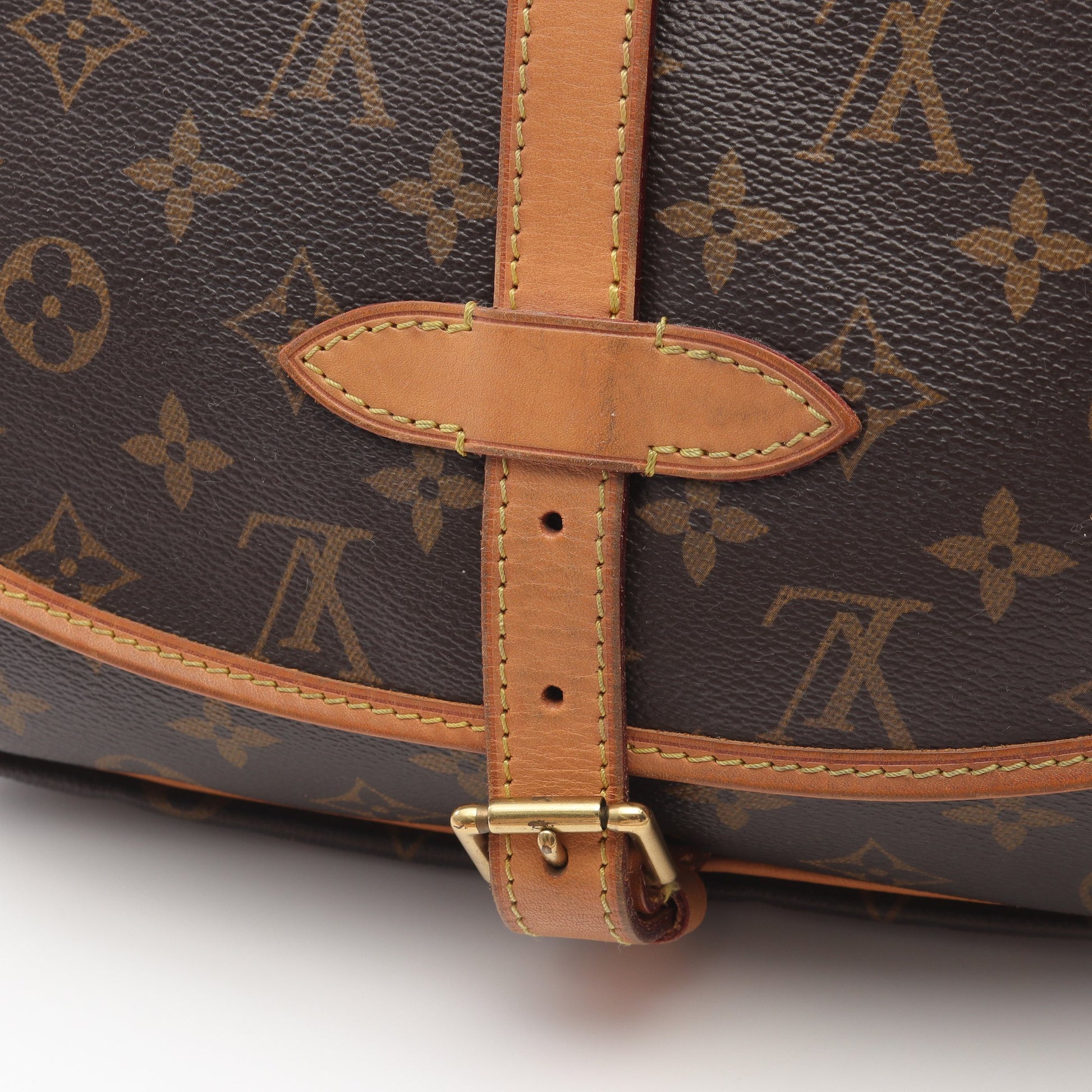 ソミュールGM モノグラム ショルダーバッグ PVC レザー ブラウン ルイヴィトン バッグ LOUIS VUITTON