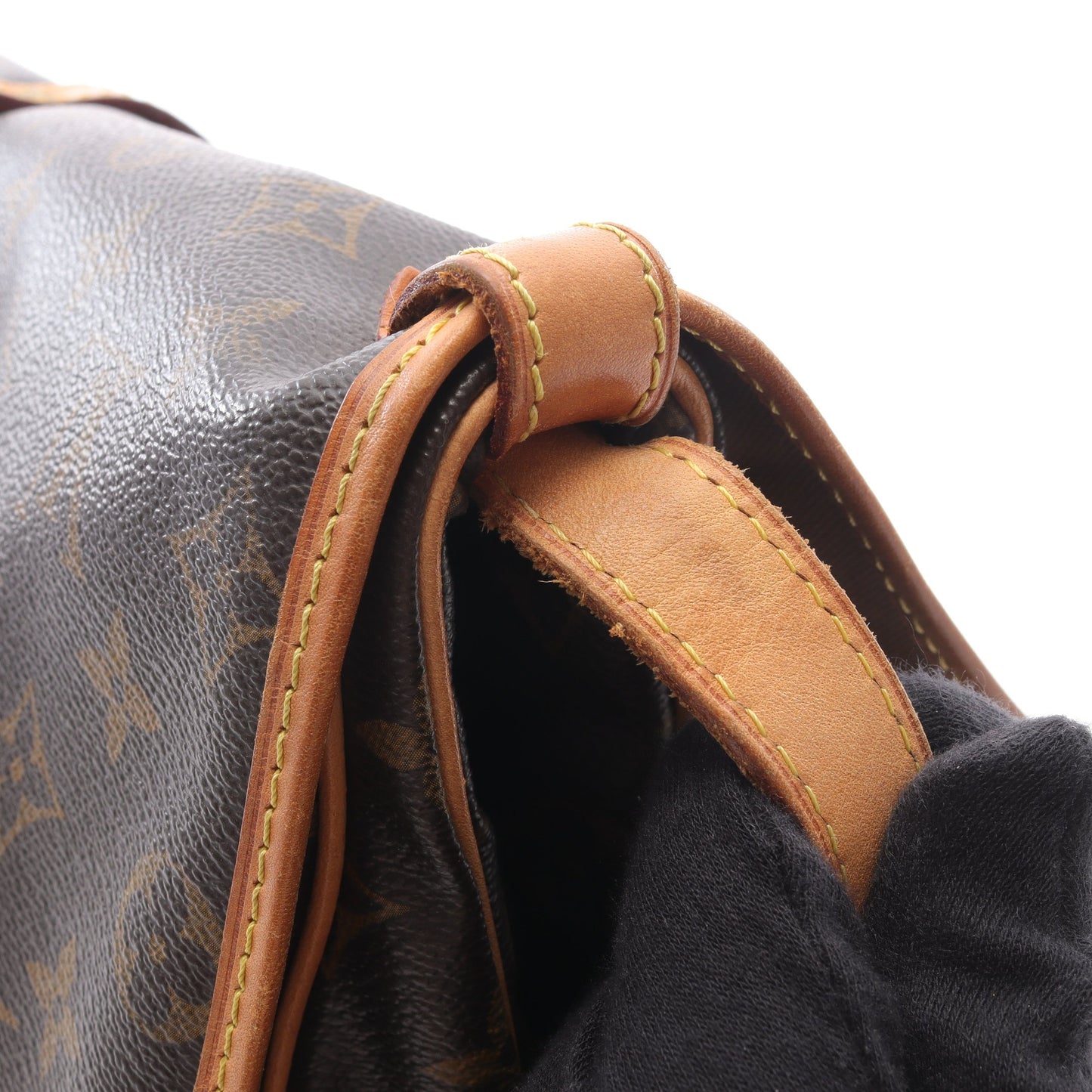 ソミュールGM モノグラム ショルダーバッグ PVC レザー ブラウン ルイヴィトン バッグ LOUIS VUITTON