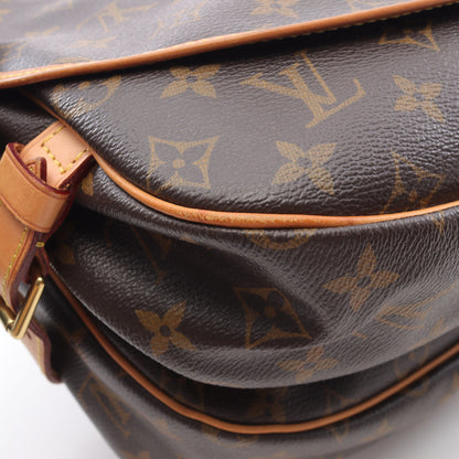 ソミュールGM モノグラム ショルダーバッグ PVC レザー ブラウン ルイヴィトン バッグ LOUIS VUITTON