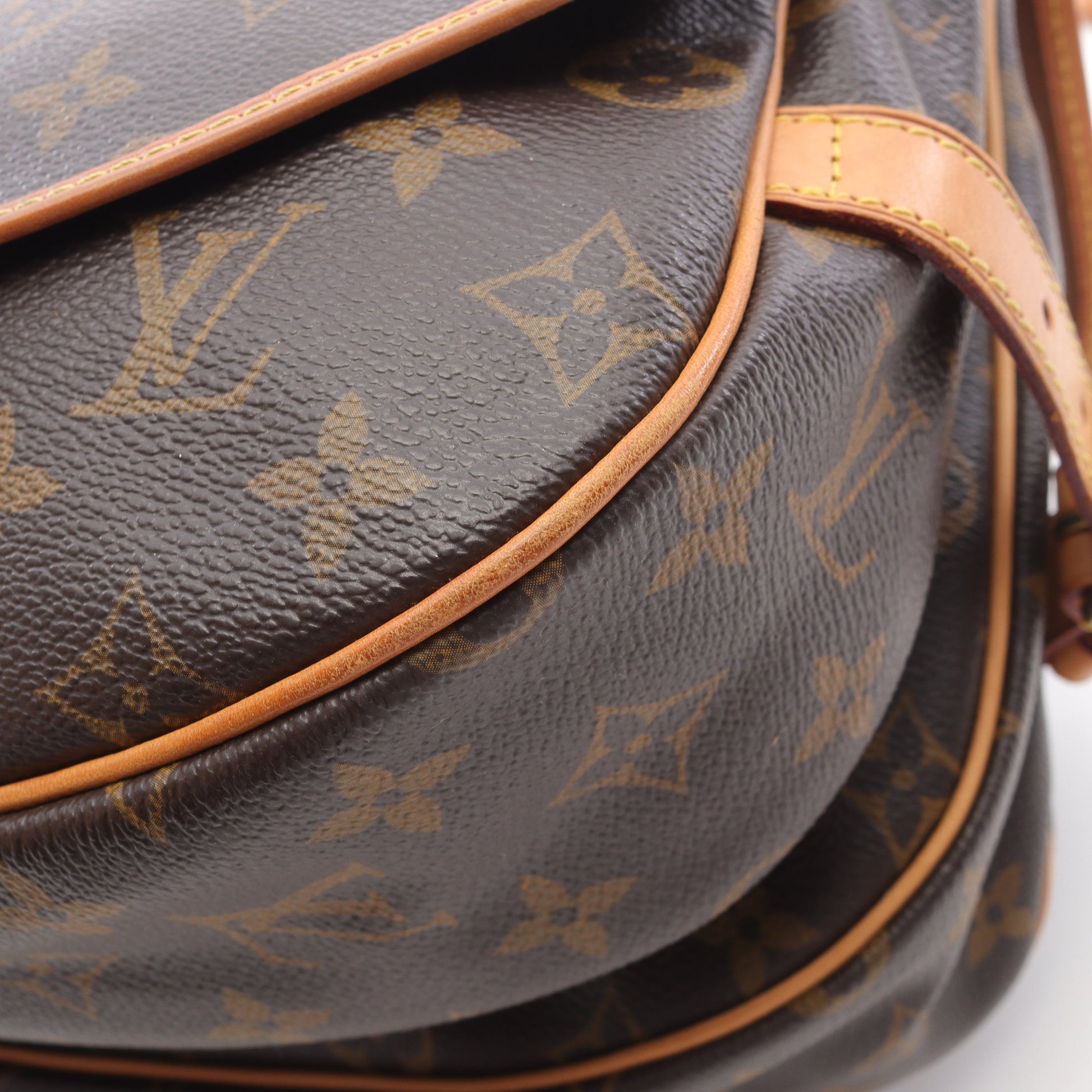 ソミュールGM モノグラム ショルダーバッグ PVC レザー ブラウン ルイヴィトン バッグ LOUIS VUITTON