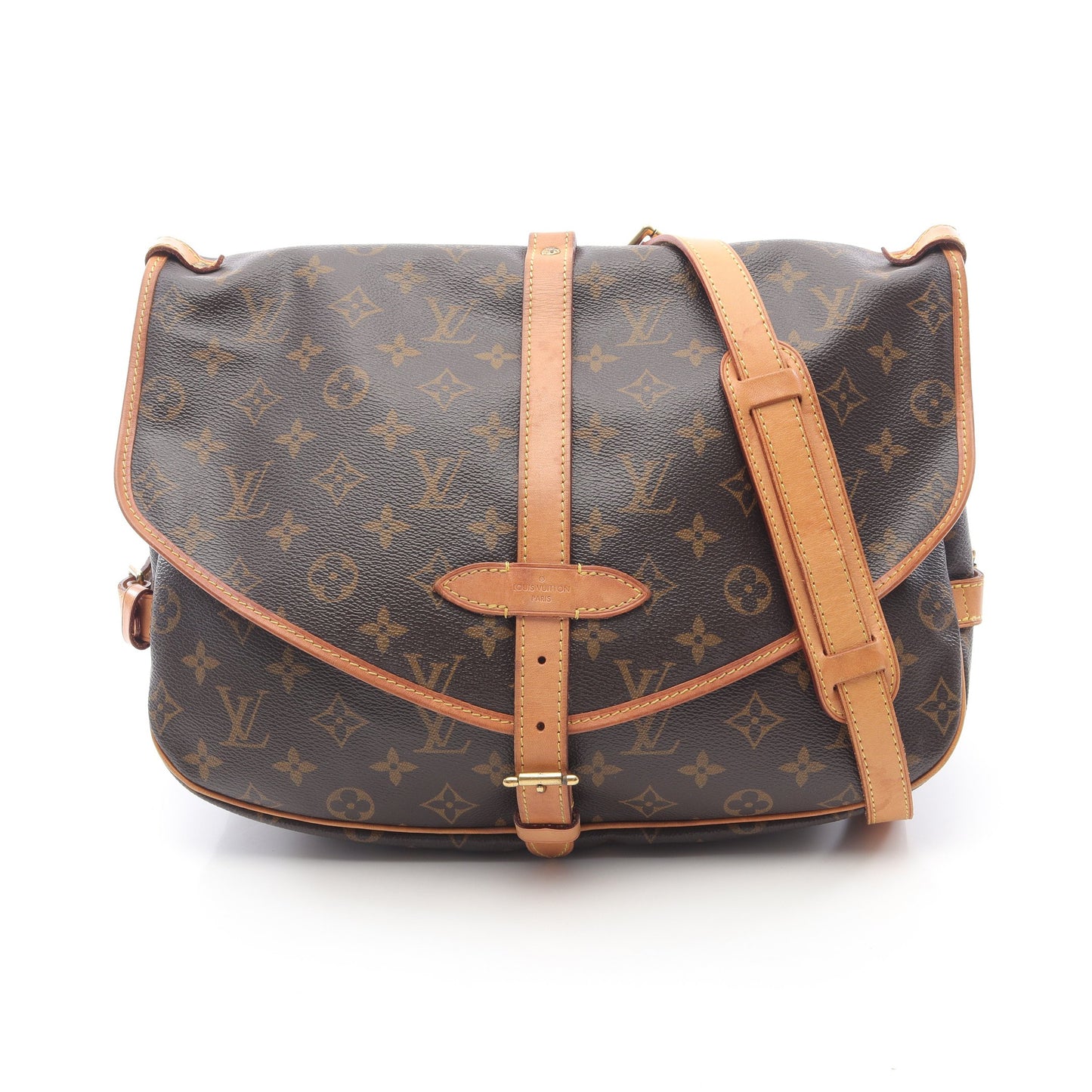 ソミュールGM モノグラム ショルダーバッグ PVC レザー ブラウン ルイヴィトン バッグ LOUIS VUITTON