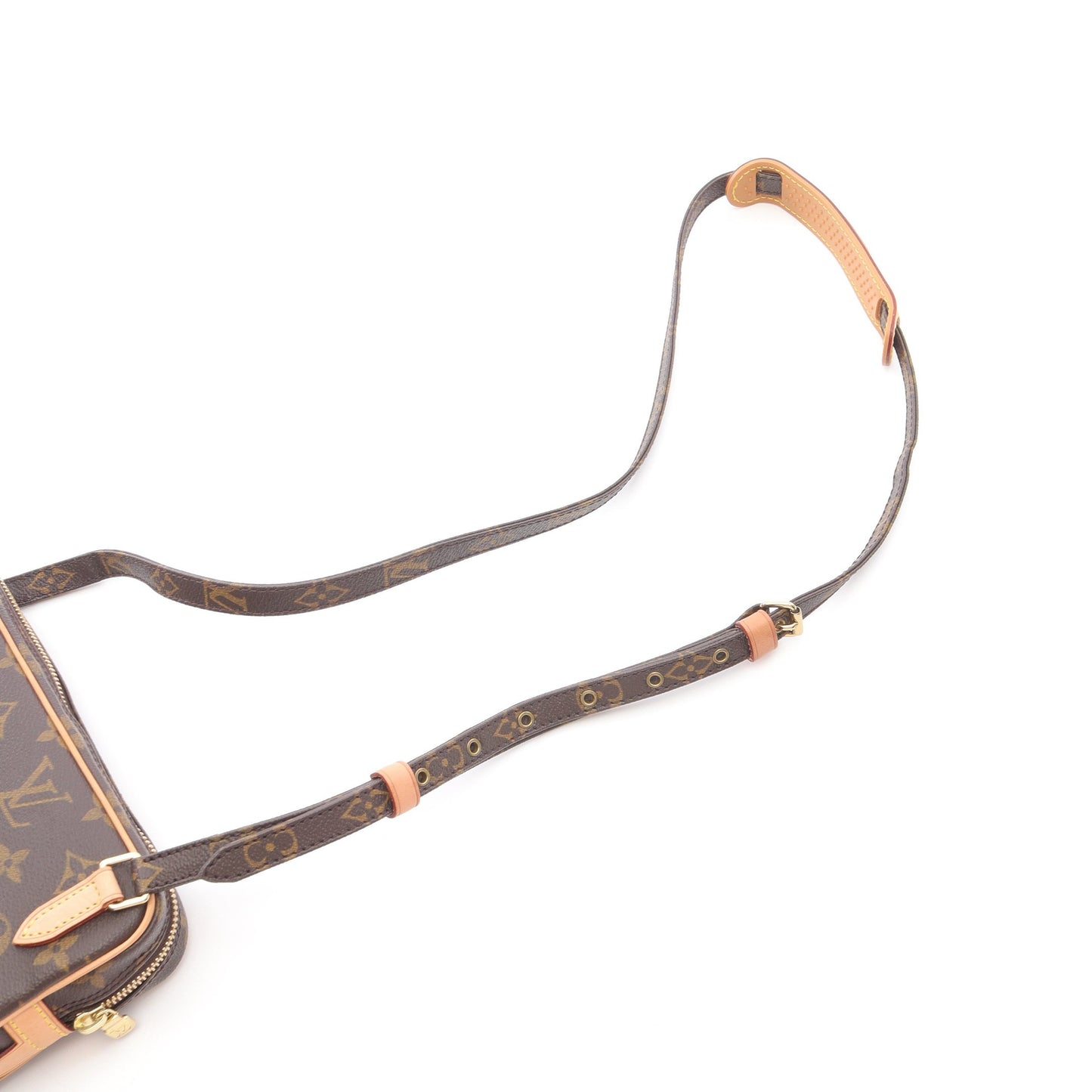 マルリーバンドリエール モノグラム ショルダーバッグ PVC レザー ブラウン ルイヴィトン バッグ LOUIS VUITTON