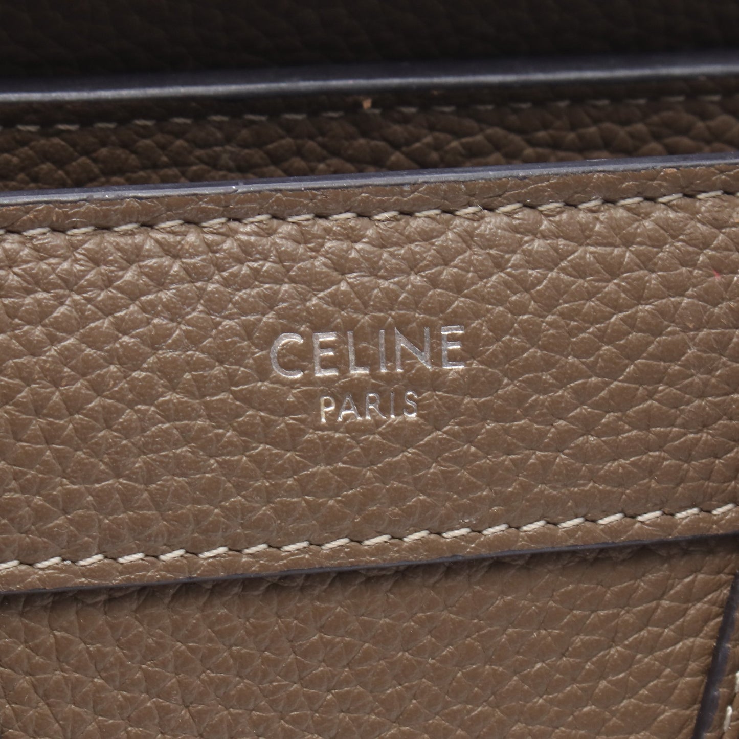 ラゲージ ナノショッパー ハンドバッグ レザー グレーブラウン 2WAY セリーヌ バッグ CELINE