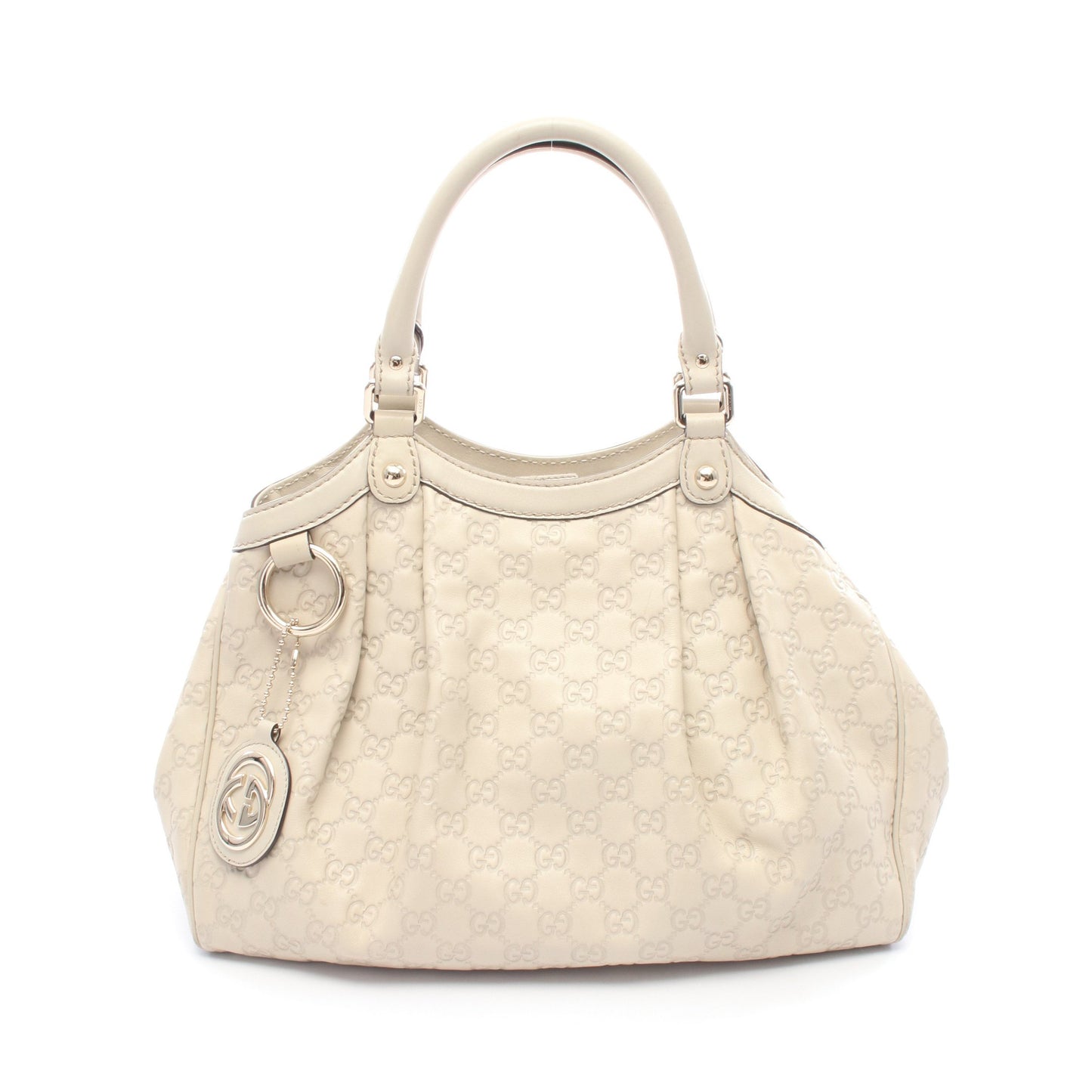 スーキー グッチシマ ハンドバッグ レザー アイボリー グッチ バッグ GUCCI