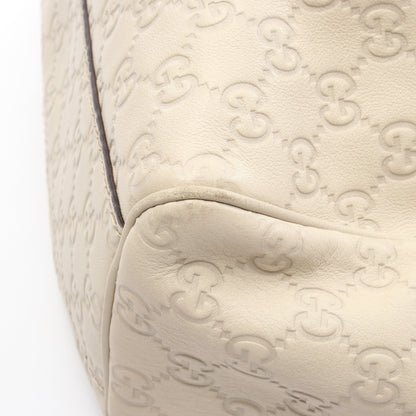 スーキー グッチシマ ハンドバッグ レザー アイボリー グッチ バッグ GUCCI