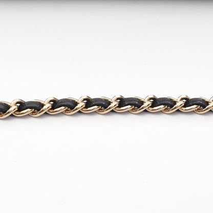 チョコバー チェーンショルダーバッグ ラムスキン ブラック ゴールド金具 シャネル バッグ CHANEL