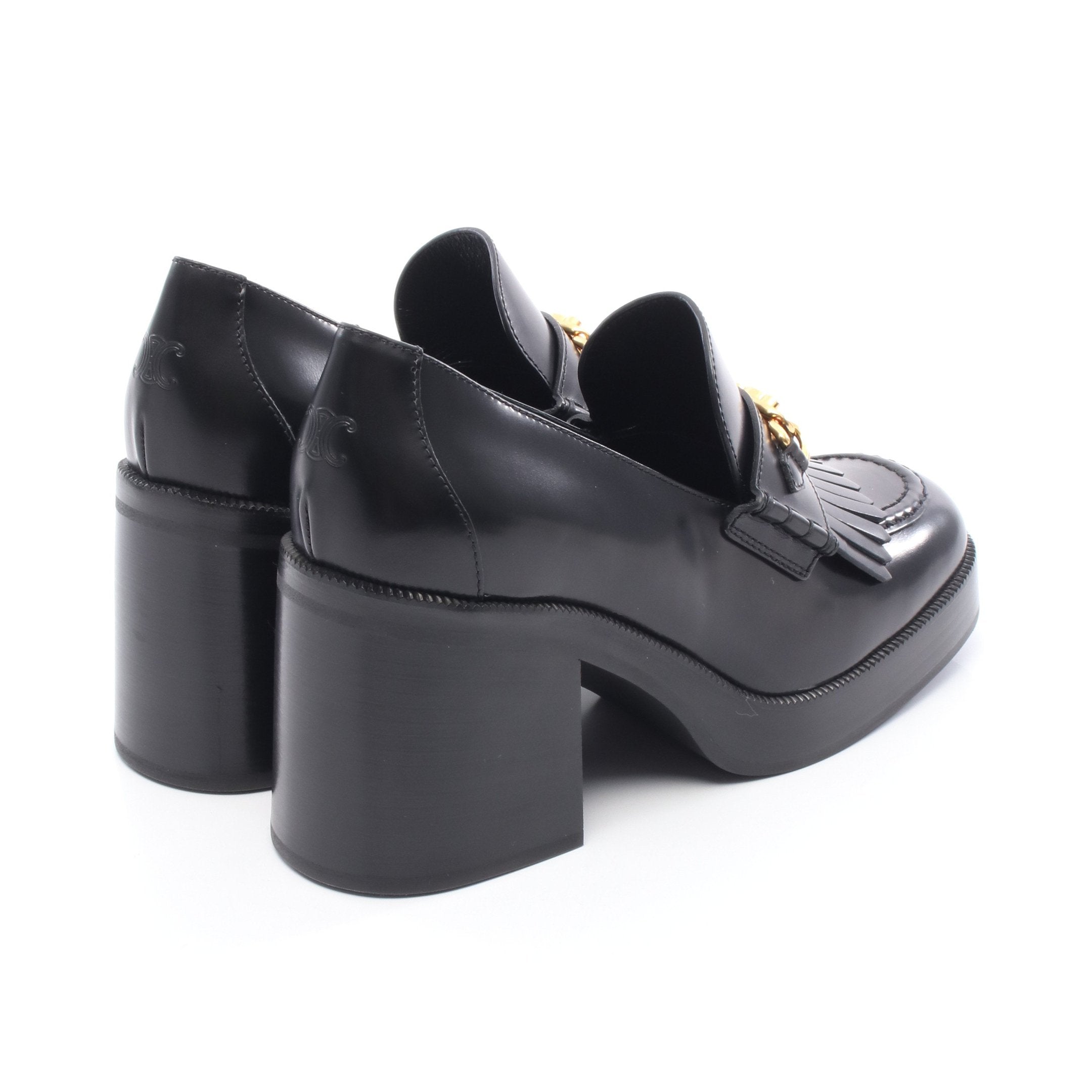 CELINE ブラック フリンジローファー CELINE ブラック フリンジローファー 【公式通販】