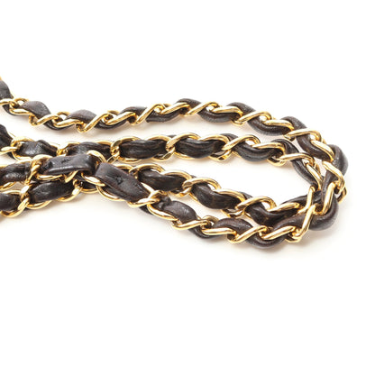 マトラッセ Wフラップ Wチェーンショルダーバッグ ラムスキン ブラック ゴールド金具 シャネル バッグ CHANEL