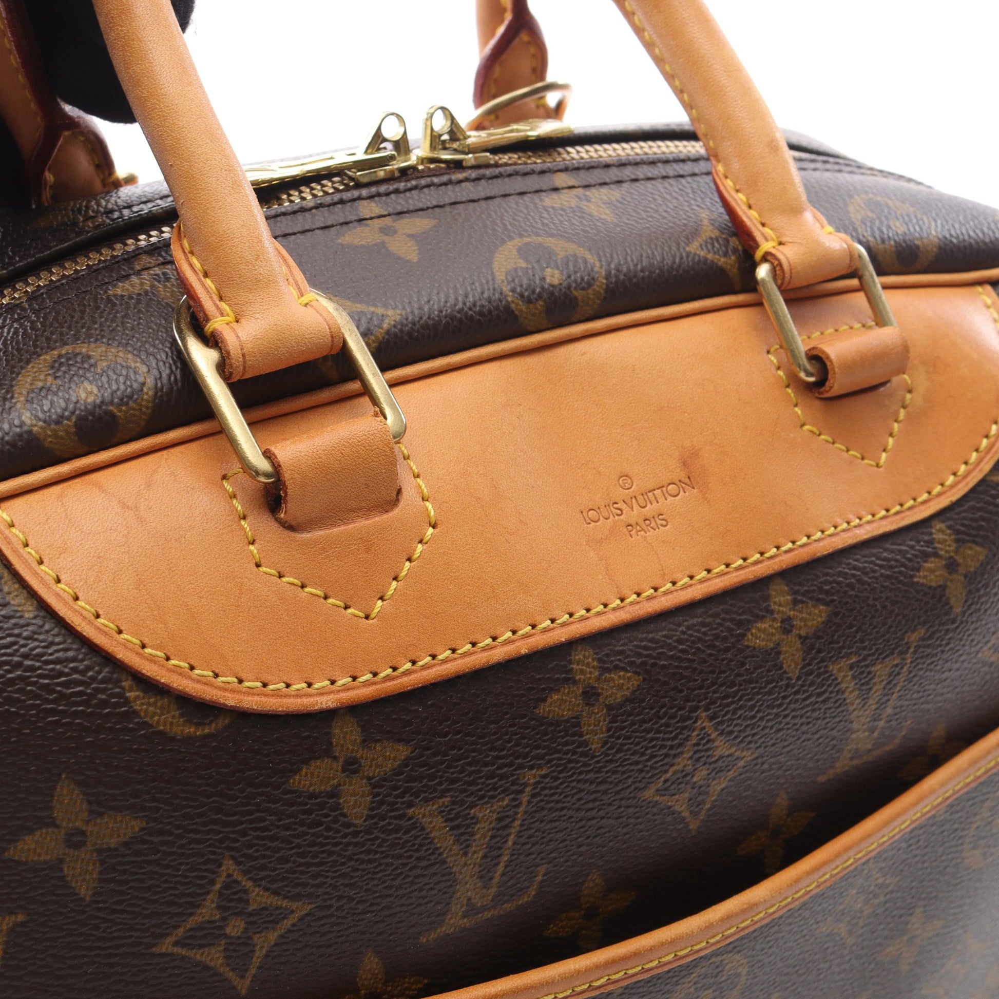 ドーヴィル ボーリングヴァニティ モノグラム ハンドバッグ PVC レザー  