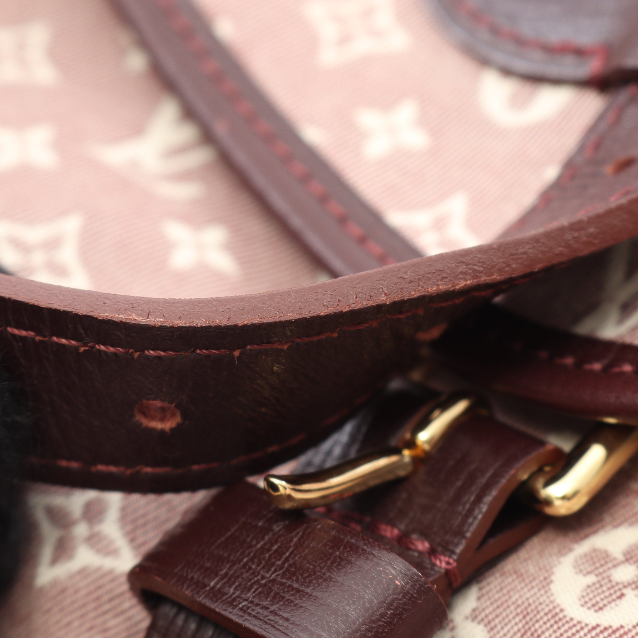 LOUIS VUITTON】ショルダーストラップ キャンバス ボルドー ルイ