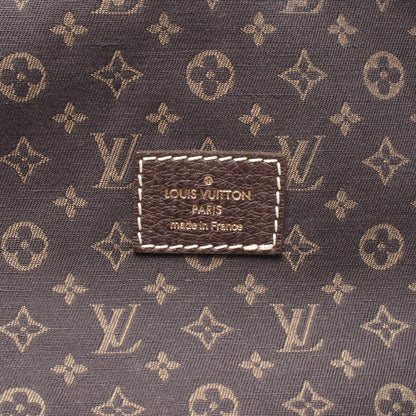 ソミュール モノグラムミニラン エベヌ ショルダーバッグ キャンバス レザー ダークブラウン ルイヴィトン バッグ LOUIS VUITTON