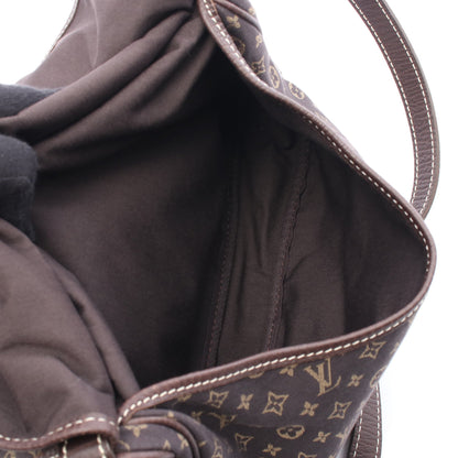 ソミュール モノグラムミニラン エベヌ ショルダーバッグ キャンバス レザー ダークブラウン ルイヴィトン バッグ LOUIS VUITTON