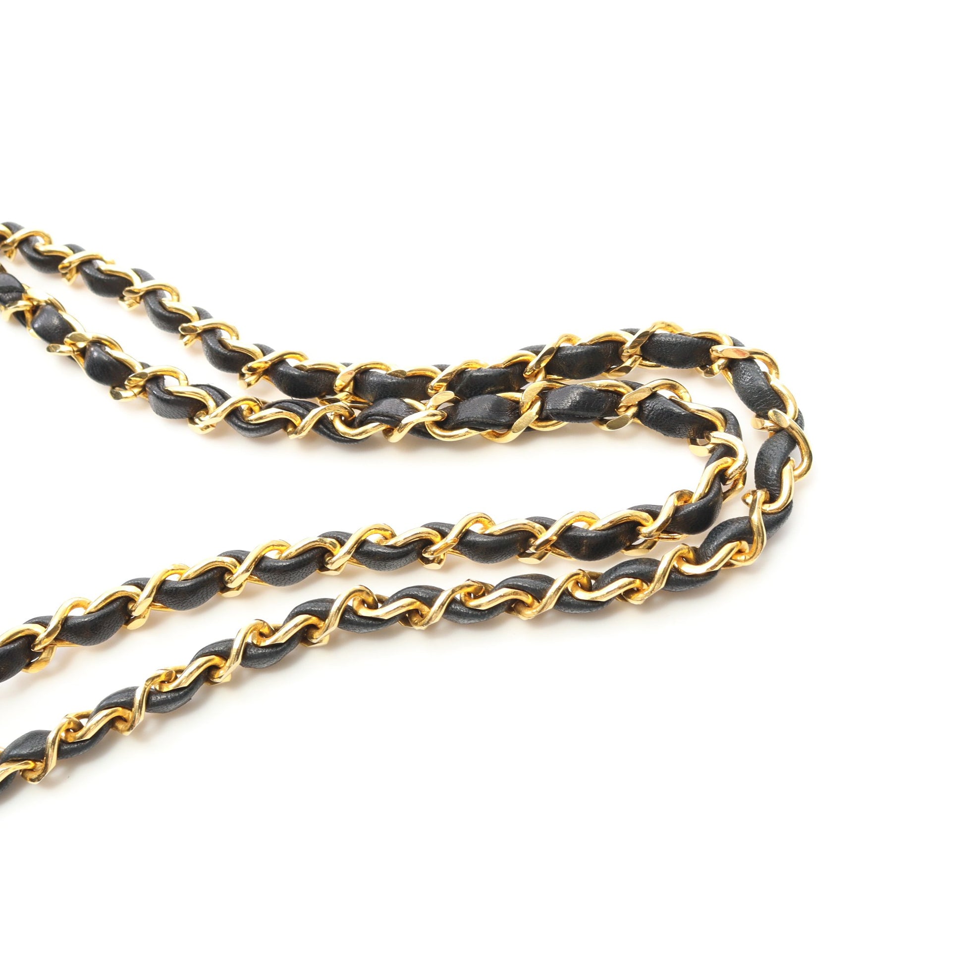 マトラッセ Wフラップ Wチェーンショルダーバッグ ラムスキン ブラック ゴールド金具 ヴィンテージ シャネル バッグ CHANEL