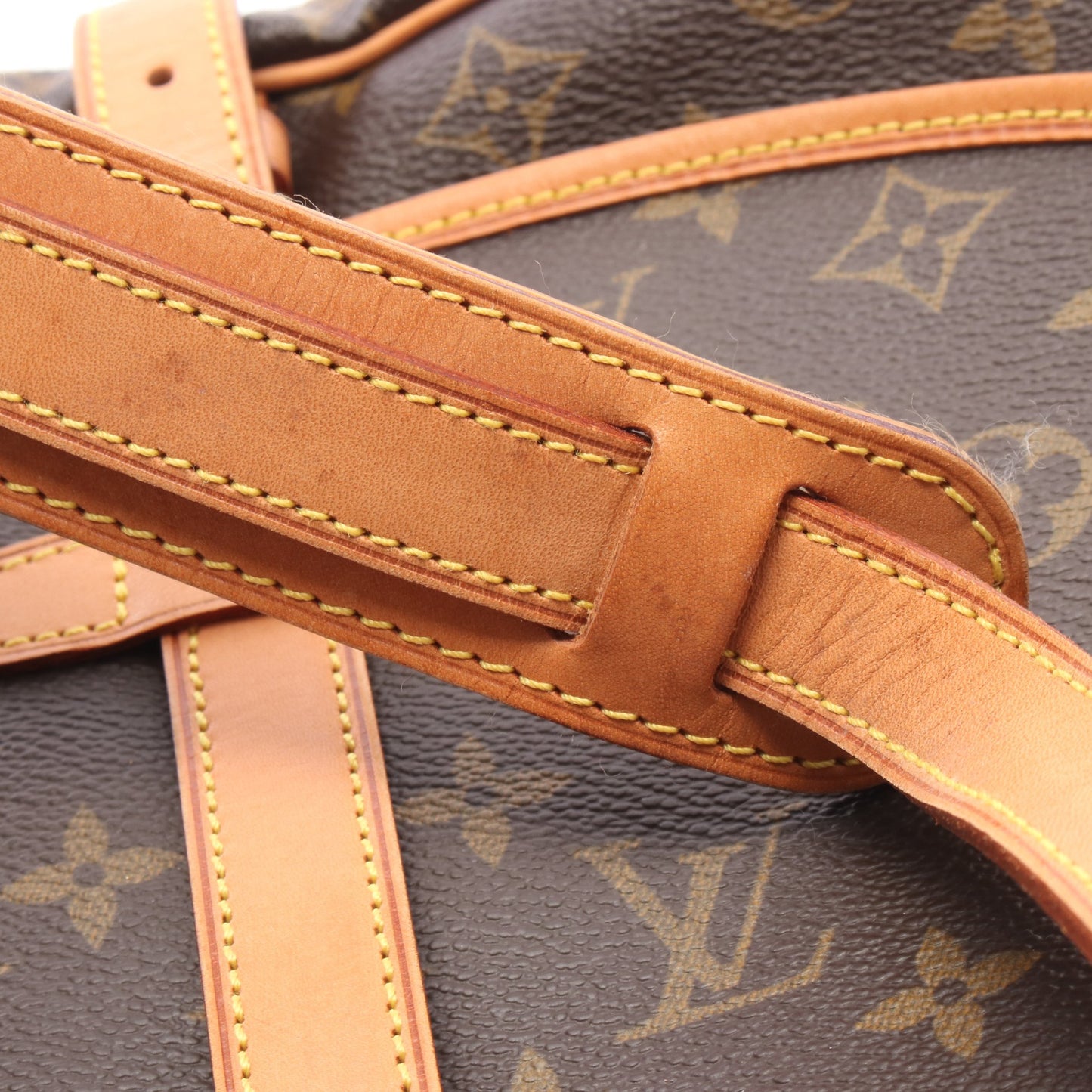 ソミュール30 モノグラム ショルダーバッグ PVC レザー ブラウン ルイヴィトン バッグ LOUIS VUITTON