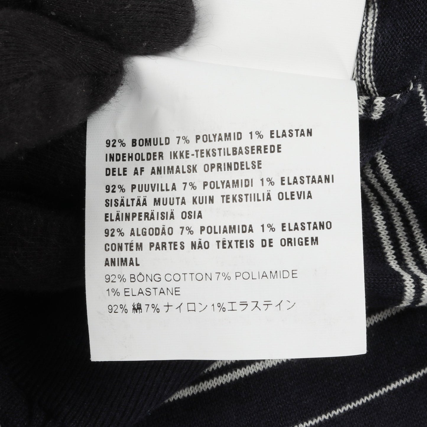ポロシャツ 長袖 ボーダー コットン ナイロン ネイビー ホワイト ミュウミュウ トップス miu miu