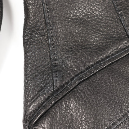 レザージャケット ディアスキン ブラック エルメス アウター HERMES