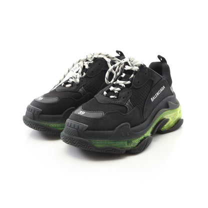 Triple S トリプルS スニーカー ファブリック レザー ブラック イエローグリーン バレンシアガ シューズ BALENCIAGA