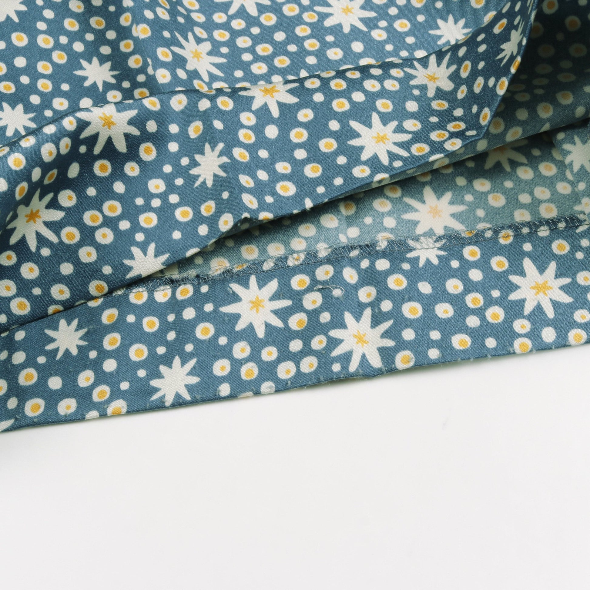 Starburst Motif Satin Wide Leg Pant ワイドパンツ 総柄 ブルー  