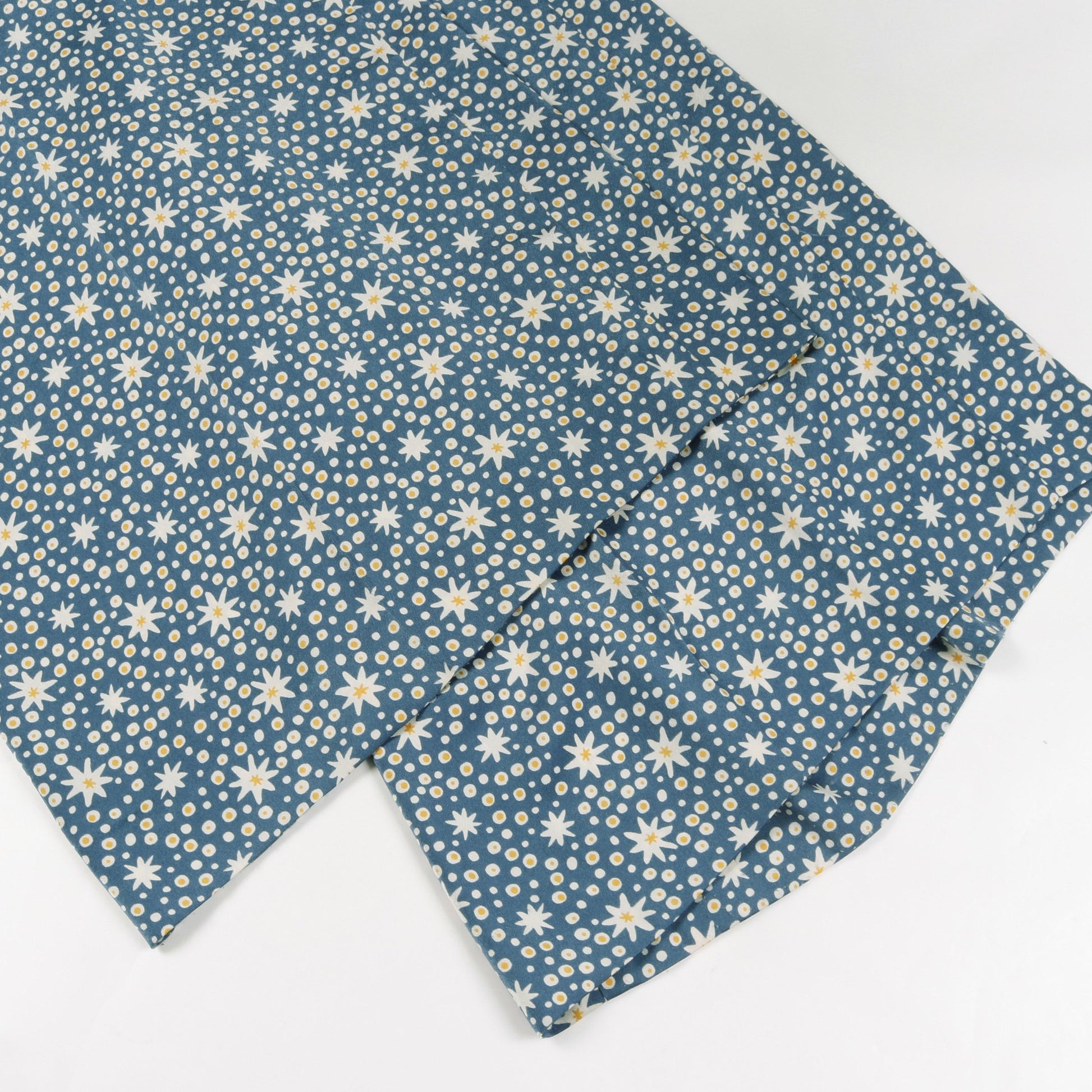 Starburst Motif Satin Wide Leg Pant ワイドパンツ 総柄 ブルー  