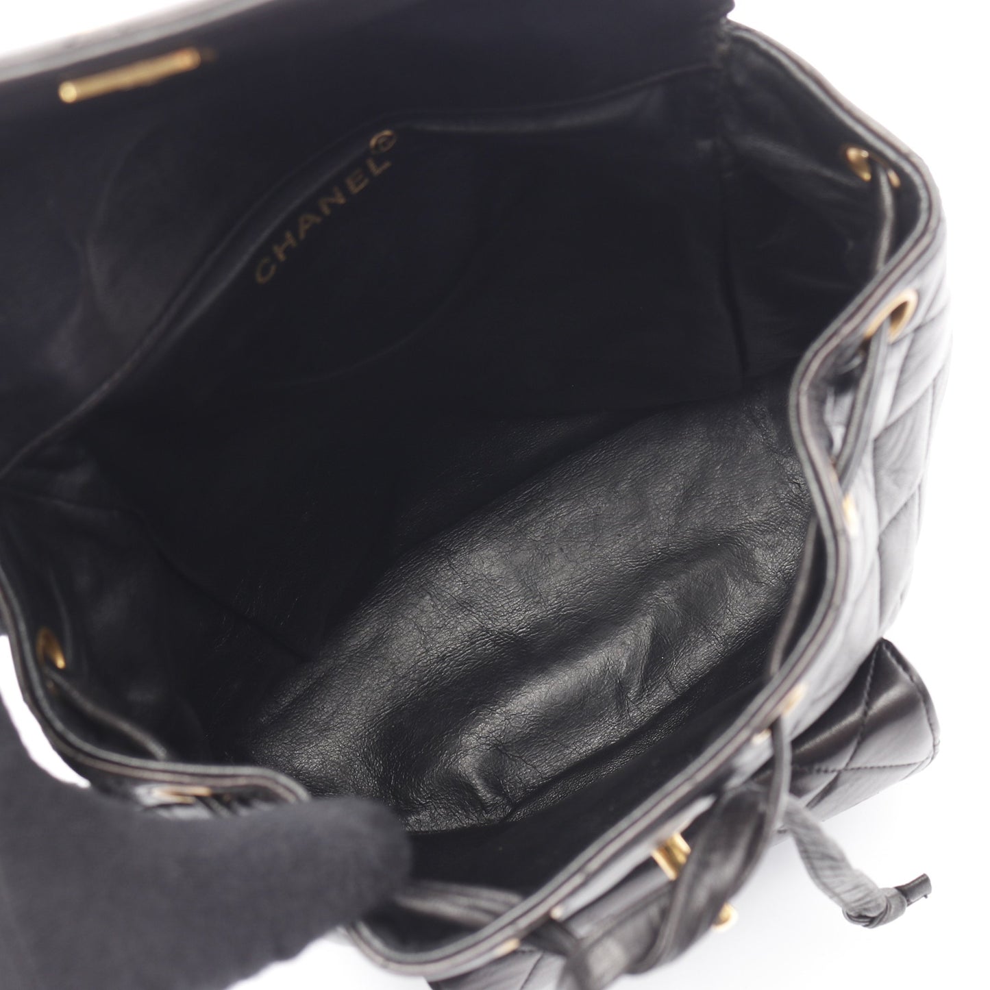 マトラッセ バックパック リュックサック ラムスキン ブラック ゴールド金具 シャネル バッグ CHANEL