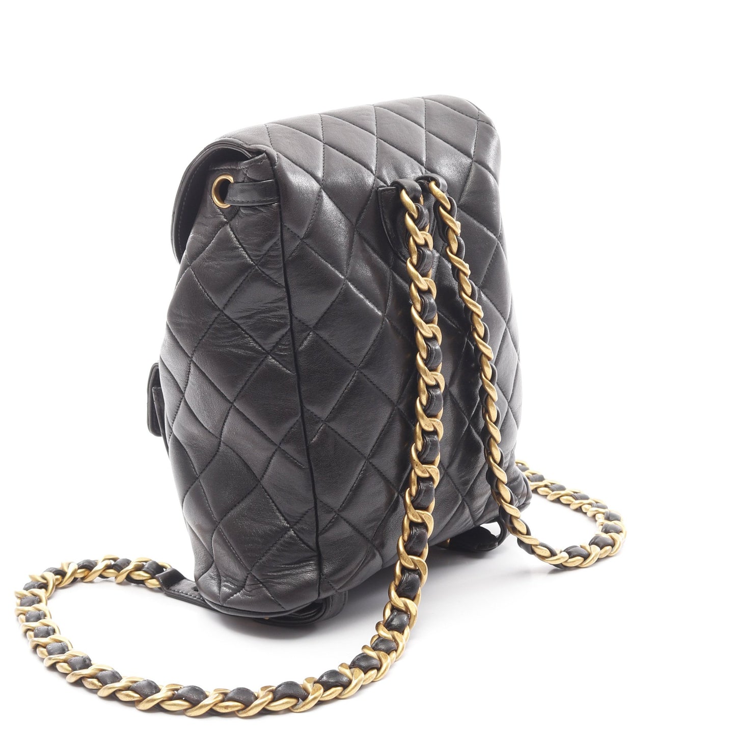 マトラッセ バックパック リュックサック ラムスキン ブラック ゴールド金具 シャネル バッグ CHANEL