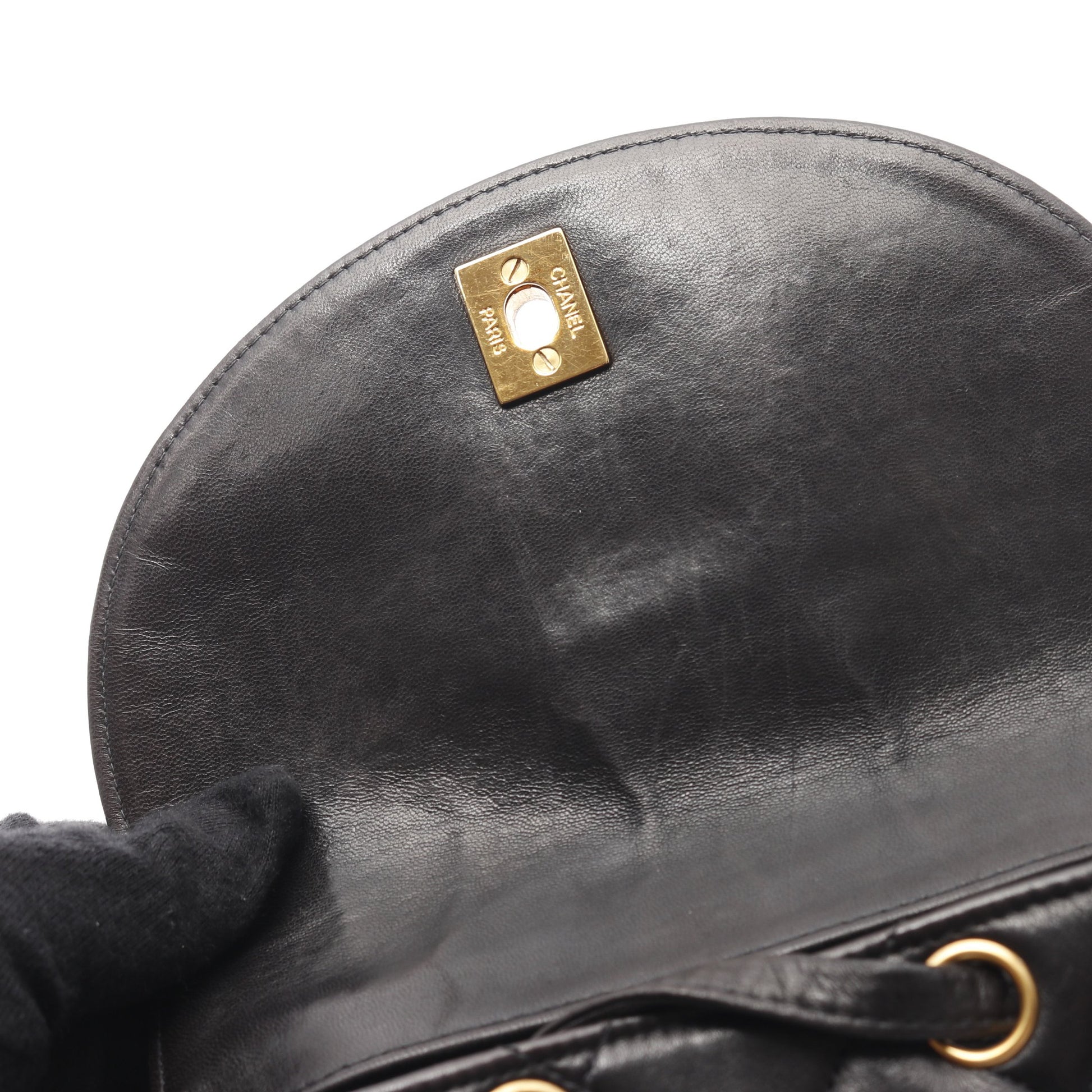 マトラッセ バックパック リュックサック ラムスキン ブラック ゴールド金具 シャネル バッグ CHANEL